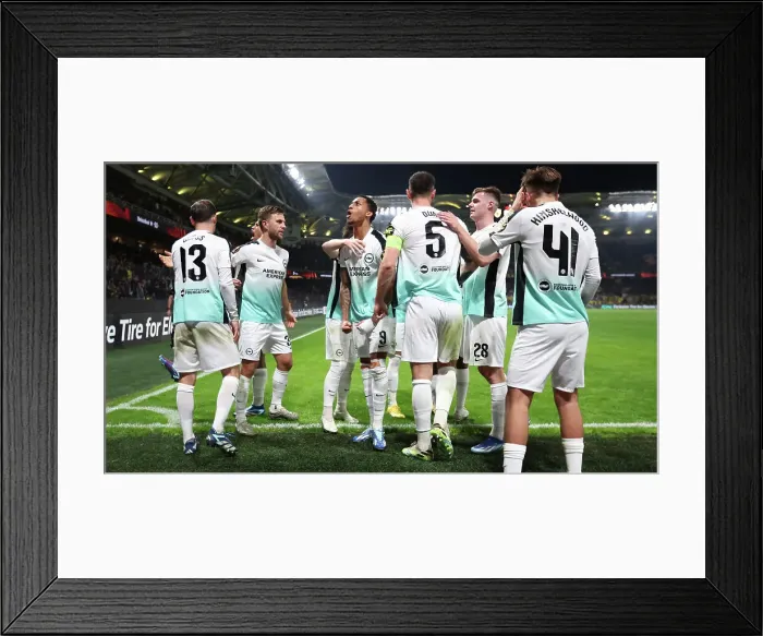 Framed Print : Europa League Showdown: AEK Athens vs. Brighton & Hove Albion at Agia Sophia Stadium (Nov. 30, 2023) Framed Print : Europa League Showdown: AEK Athens vs. Brighton & Hove Albion at Agia Sophia Stadium (Nov. 30, 2023)