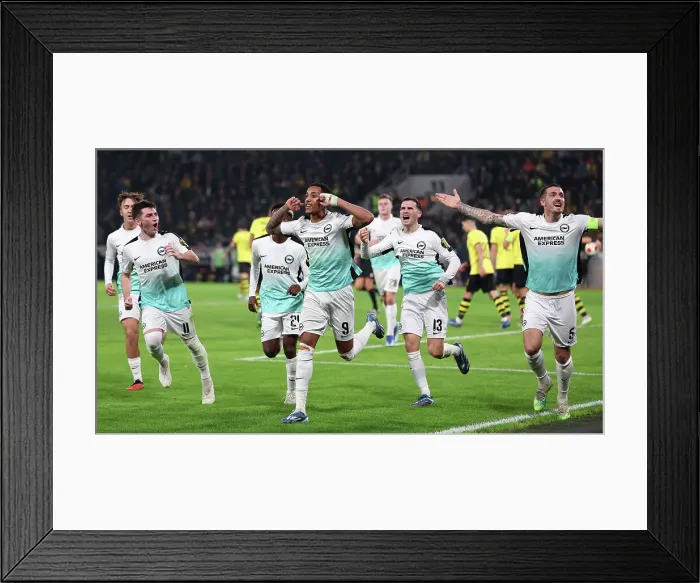 Framed Print : Europa League Showdown: AEK Athens vs. Brighton & Hove Albion at Agia Sophia Stadium (30NOV23)