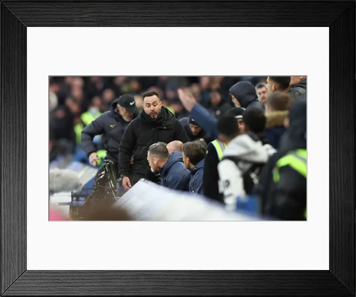 Framed Print : Decisive Moments: Chelsea vs. Brighton & Hove Albion at Stamford Bridge (03DEC23)