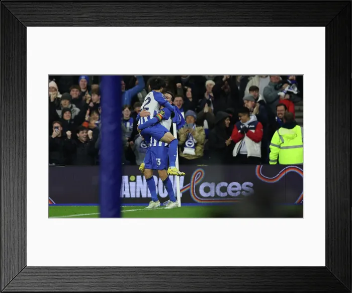 Framed Print : Intense Premier League Showdown: Brighton & Hove Albion vs. Brentford (6th December 2023) Framed Print : Intense Premier League Showdown: Brighton & Hove Albion vs. Brentford (6th December 2023)
