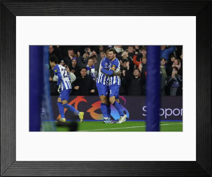Framed Print : Intense Premier League Showdown: Brighton & Hove Albion vs. Brentford (06DEC23) Framed Print : Intense Premier League Showdown: Brighton & Hove Albion vs. Brentford (06DEC23)