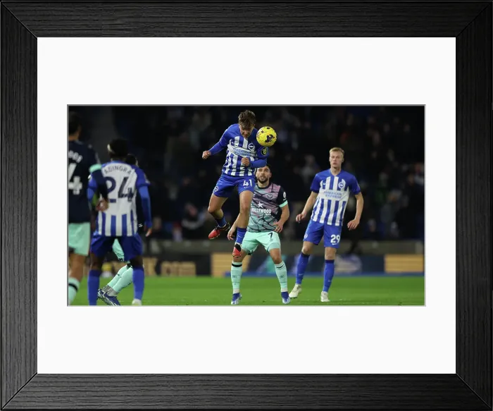 Framed Print : Intense Premier League Showdown: Brighton & Hove Albion vs. Brentford (06DEC23) Framed Print : Intense Premier League Showdown: Brighton & Hove Albion vs. Brentford (06DEC23)