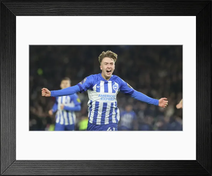 Framed Print : Intense Premier League Showdown: Brighton & Hove Albion vs. Brentford (06DEC23)