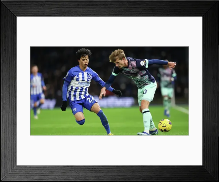 Framed Print : Intense Premier League Showdown: Brighton & Hove Albion vs. Brentford (06DEC23) Framed Print : Intense Premier League Showdown: Brighton & Hove Albion vs. Brentford (06DEC23)