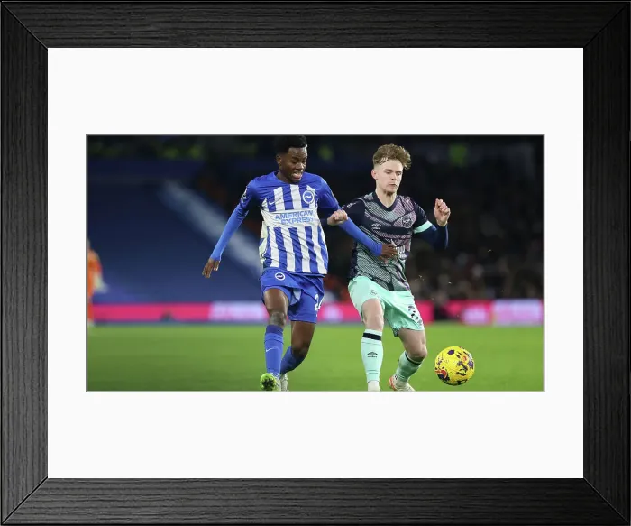 Framed Print : Intense Premier League Showdown: Brighton & Hove Albion vs. Brentford (6th December 2023) Framed Print : Intense Premier League Showdown: Brighton & Hove Albion vs. Brentford (6th December 2023)