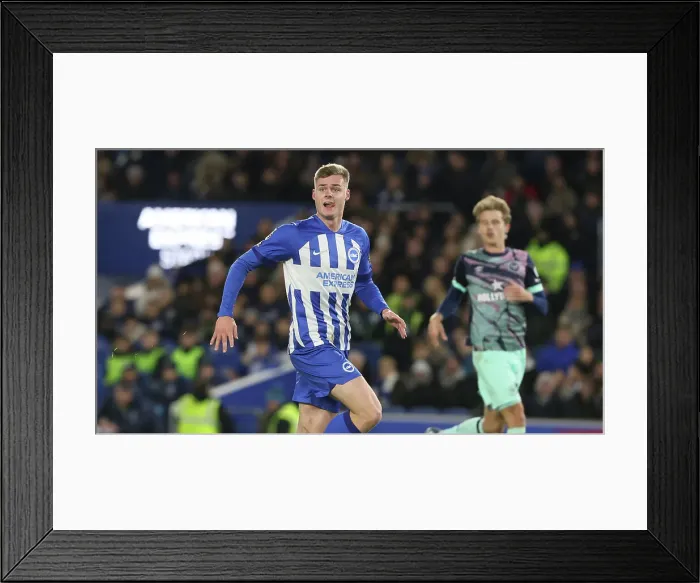 Framed Print : Intense Premier League Showdown: Brighton & Hove Albion vs. Brentford (06DEC23) Framed Print : Intense Premier League Showdown: Brighton & Hove Albion vs. Brentford (06DEC23)