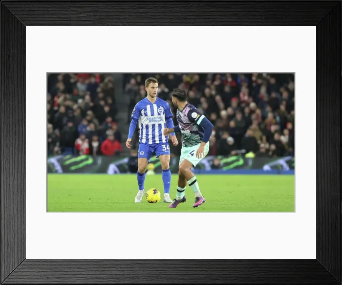 Framed Print : Intense Premier League Showdown: Brighton & Hove Albion vs. Brentford (06DEC23) Framed Print : Intense Premier League Showdown: Brighton & Hove Albion vs. Brentford (06DEC23)