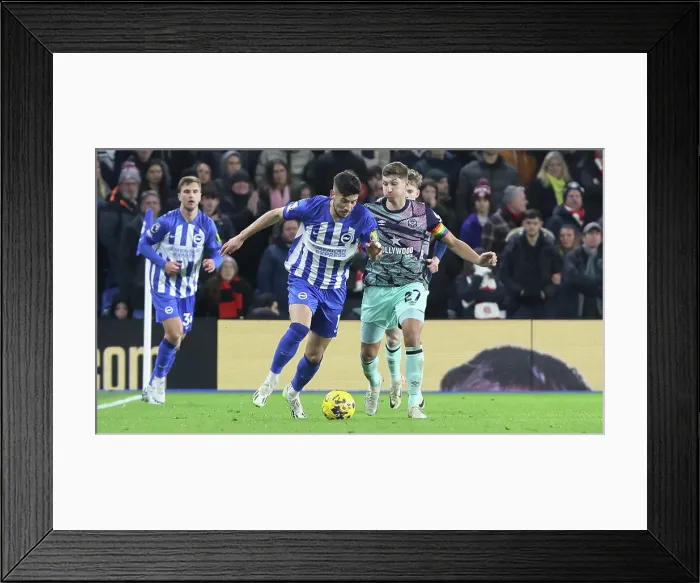 Framed Print : Intense Premier League Showdown: Brighton & Hove Albion vs. Brentford (6th December 2023) Framed Print : Intense Premier League Showdown: Brighton & Hove Albion vs. Brentford (6th December 2023)