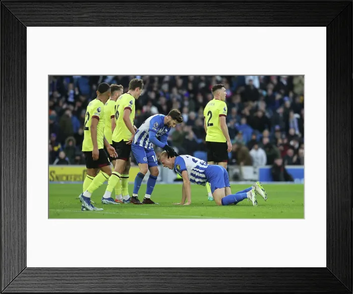 Framed Print : Brighton vs. Burnley: Intense Clash in the Premier League (09DEC23) Framed Print : Brighton vs. Burnley: Intense Clash in the Premier League (09DEC23)