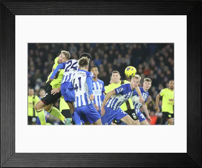 Framed Print : Intense Premier League Showdown: Brighton & Hove Albion vs. Burnley (09DEC23) Framed Print : Intense Premier League Showdown: Brighton & Hove Albion vs. Burnley (09DEC23)