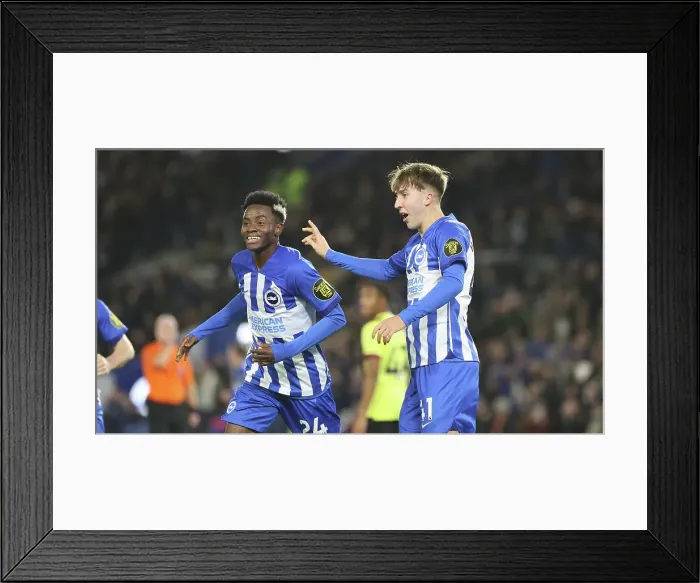 Framed Print : Intense Premier League Showdown: Brighton & Hove Albion vs. Burnley (09DEC23) Framed Print : Intense Premier League Showdown: Brighton & Hove Albion vs. Burnley (09DEC23)