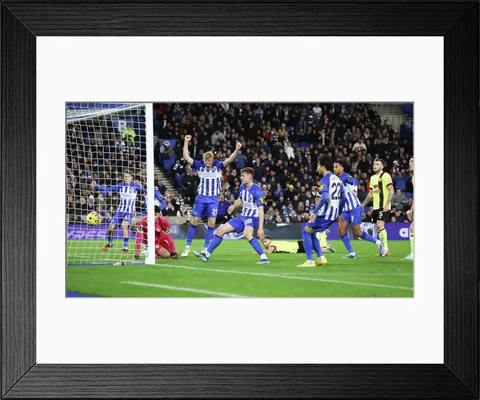 Framed Print : Intense Premier League Showdown: Brighton & Hove Albion vs Burnley (09DEC23) Framed Print : Intense Premier League Showdown: Brighton & Hove Albion vs Burnley (09DEC23)