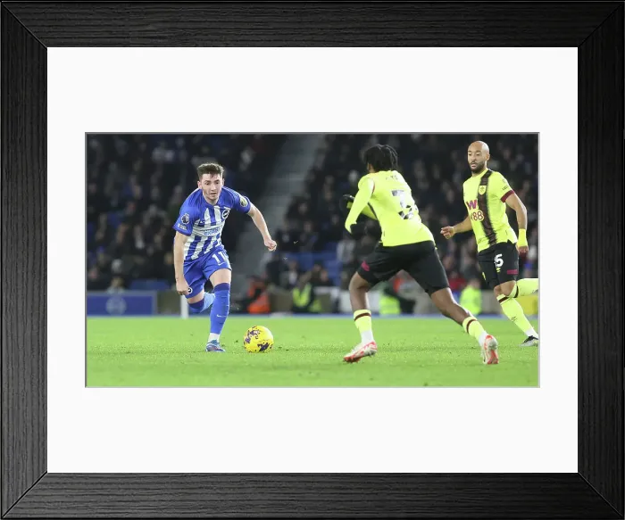 Framed Print : Intense Premier League Showdown: Brighton & Hove Albion vs. Burnley (09DEC23) Framed Print : Intense Premier League Showdown: Brighton & Hove Albion vs. Burnley (09DEC23)