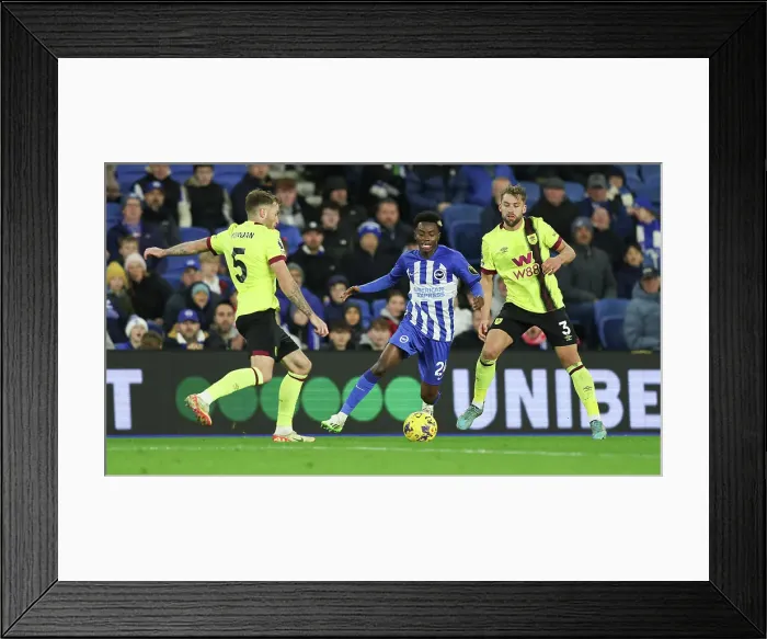 Framed Print : Intense Premier League Showdown: Brighton & Hove Albion vs Burnley (09DEC23) Framed Print : Intense Premier League Showdown: Brighton & Hove Albion vs Burnley (09DEC23)