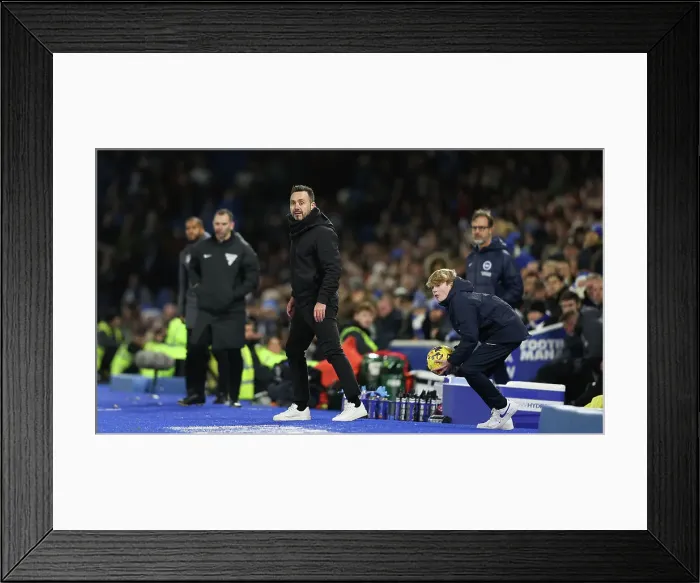 Framed Print : Intense Premier League Showdown: Brighton & Hove Albion vs. Burnley (09DEC23)
