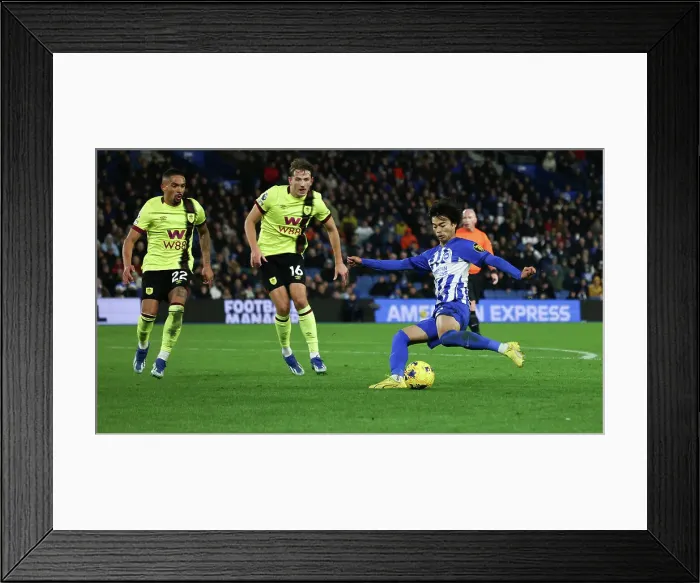Framed Print : Intense Premier League Showdown: Brighton & Hove Albion vs Burnley (09DEC23)