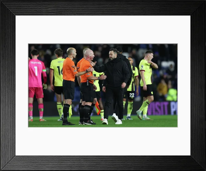 Framed Print : Intense Premier League Showdown: Brighton & Hove Albion vs Burnley (09DEC23) Framed Print : Intense Premier League Showdown: Brighton & Hove Albion vs Burnley (09DEC23)