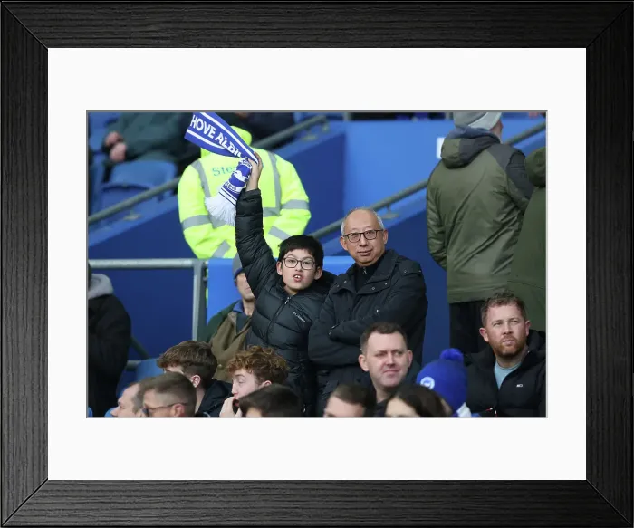Framed Print : Intense Premier League Showdown: Brighton & Hove Albion vs Burnley (09DEC23)