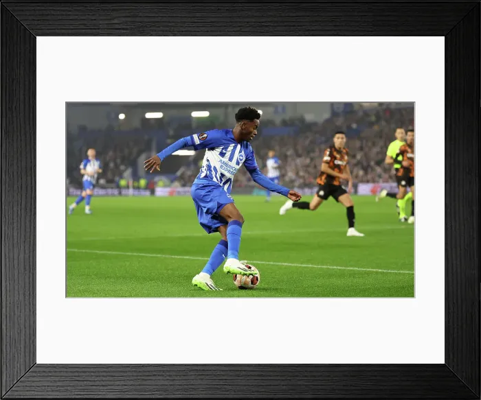 Framed Print : Europa League Group B Showdown: Brighton & Hove Albion vs. Olympique de Marseille - 14th December 2023 Framed Print : Europa League Group B Showdown: Brighton & Hove Albion vs. Olympique de Marseille - 14th December 2023