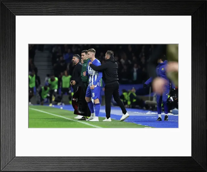 Framed Print : Brighton & Hove Albion vs. Olympique de Marseille: Europa League Group B Battle - December 14, 2023 Framed Print : Brighton & Hove Albion vs. Olympique de Marseille: Europa League Group B Battle - December 14, 2023