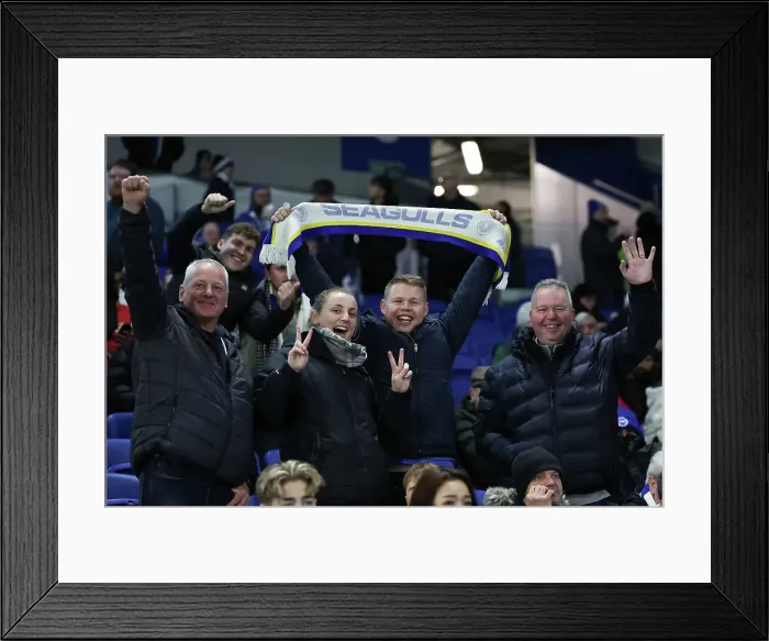 Framed Print : Brighton & Hove Albion vs. Olympique de Marseille: Europa League Group B Clash (14DEC23)
