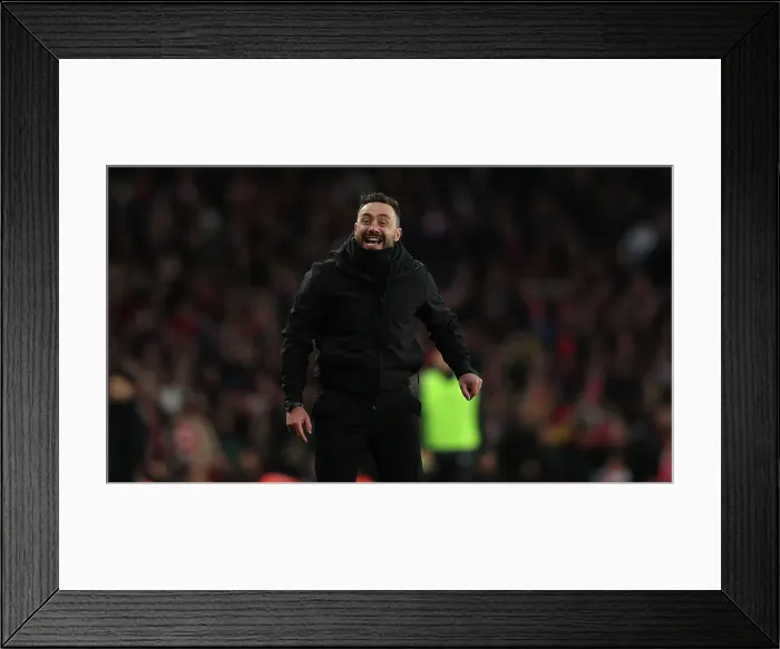 Framed Print : Intense Premier League Clash: Arsenal vs. Brighton & Hove Albion (17DEC23) Framed Print : Intense Premier League Clash: Arsenal vs. Brighton & Hove Albion (17DEC23)
