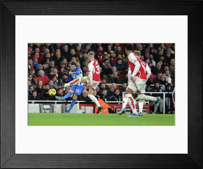 Framed Print : Decisive Moment: Premier League Battle - Arsenal vs. Brighton & Hove Albion (17DEC23) Framed Print : Decisive Moment: Premier League Battle - Arsenal vs. Brighton & Hove Albion (17DEC23)