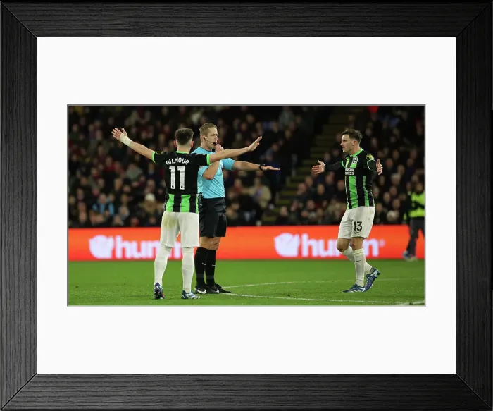 Framed Print : Decisive Moment: Crystal Palace vs. Brighton & Hove Albion - A Thrilling Premier League Showdown at Selhurst Park (21DEC23) Framed Print : Decisive Moment: Crystal Palace vs. Brighton & Hove Albion - A Thrilling Premier League Showdown at Selhurst Park (21DEC23)