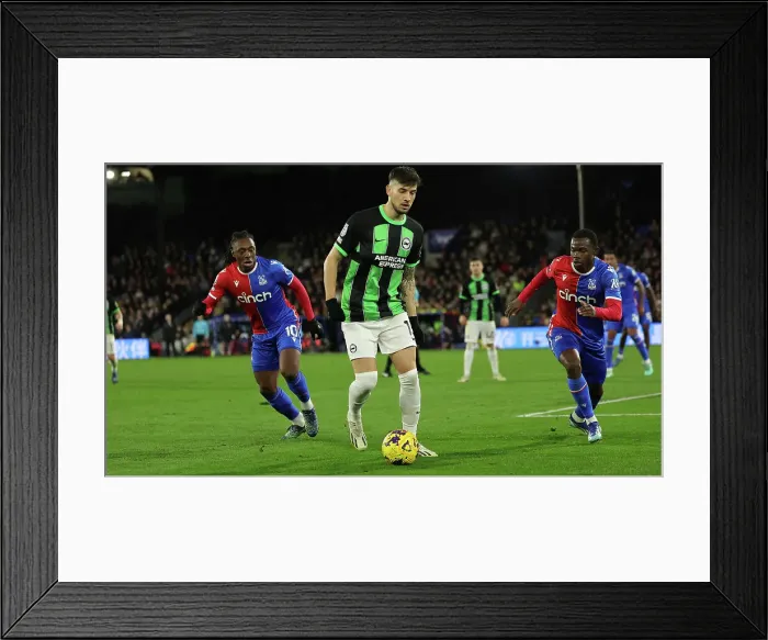 Framed Print : Decisive Moment: Intense Crystal Palace vs. Brighton & Hove Albion Rivalry in the Premier League 2023 / 24 Framed Print : Decisive Moment: Intense Crystal Palace vs. Brighton & Hove Albion Rivalry in the Premier League 2023 / 24
