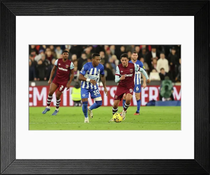 Framed Print : Premier League Clash: West Ham United vs. Brighton and Hove Albion - A Battle at London Stadium (2nd January 2024) Framed Print : Premier League Clash: West Ham United vs. Brighton and Hove Albion - A Battle at London Stadium (2nd January 2024)