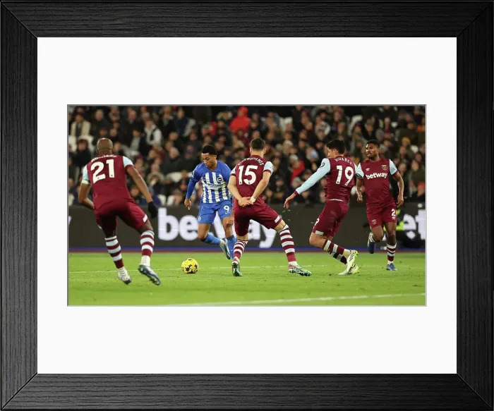 Framed Print : Intense Moments: West Ham United vs. Brighton and Hove Albion - Premier League Clash, London Stadium, 2nd January 2024 Framed Print : Intense Moments: West Ham United vs. Brighton and Hove Albion - Premier League Clash, London Stadium, 2nd January 2024
