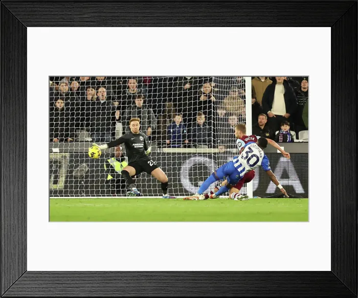 Framed Print : Brighton and Hove Albion vs. West Ham United: A Premier League Battle at London Stadium (02JAN24) Framed Print : Brighton and Hove Albion vs. West Ham United: A Premier League Battle at London Stadium (02JAN24)