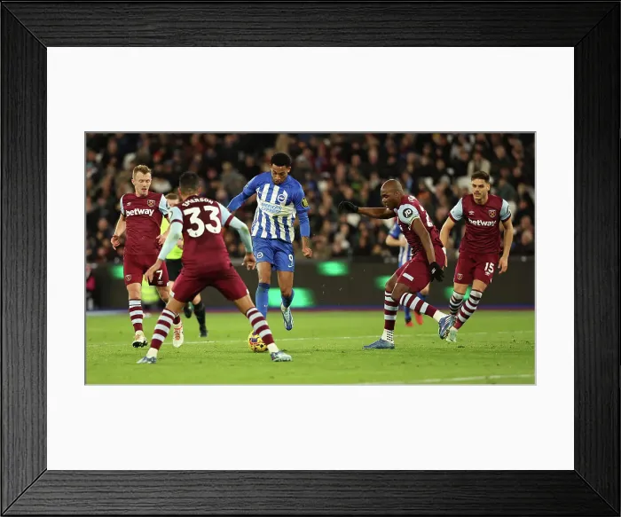 Framed Print : Premier League Clash: West Ham United vs. Brighton and Hove Albion (2nd January 2024)
