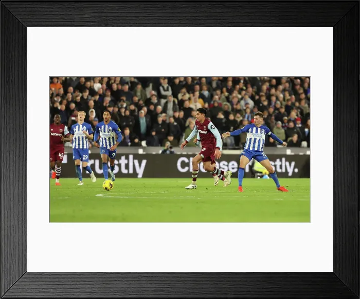 Framed Print : 2nd January 2024: A Battle in the Premier League - West Ham United vs. Brighton & Hove Albion Framed Print : 2nd January 2024: A Battle in the Premier League - West Ham United vs. Brighton & Hove Albion