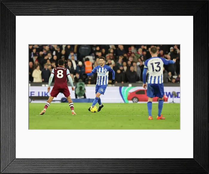 Framed Print : Premier League Showdown: Intense Rivalry Between West Ham United and Brighton & Hove Albion Unfolds on January 2, 2024 Framed Print : Premier League Showdown: Intense Rivalry Between West Ham United and Brighton & Hove Albion Unfolds on January 2, 2024
