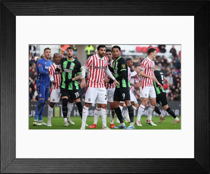 Framed Print : Brighton and Hove Albion vs Stoke City: FA Cup 3rd Round Clash at bet365 Stadium (06JAN24)