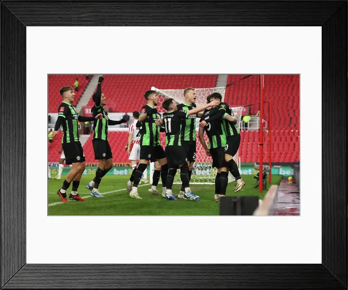 Framed Print : Brighton and Hove Albion vs Stoke City: FA Cup 3rd Round Battle at bet365 Stadium (06JAN24) Framed Print : Brighton and Hove Albion vs Stoke City: FA Cup 3rd Round Battle at bet365 Stadium (06JAN24)