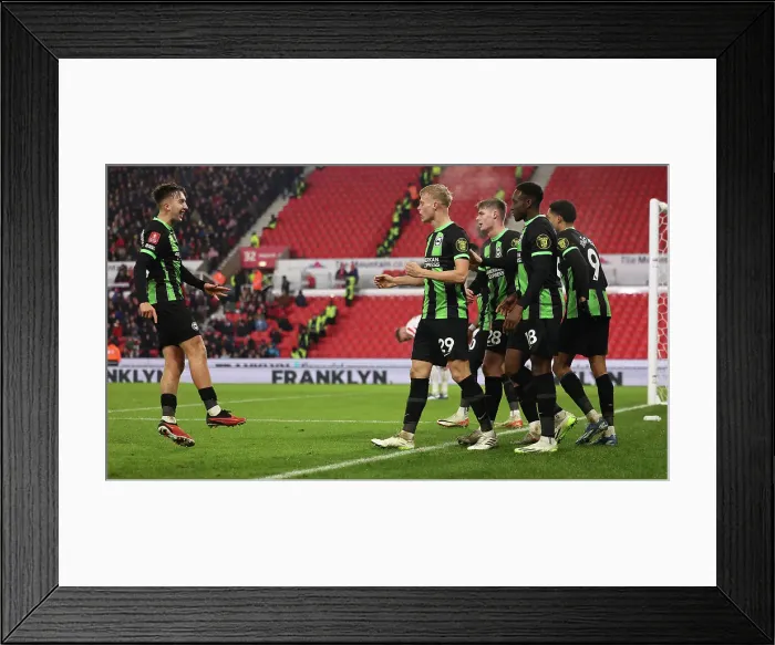 Framed Print : Brighton and Hove Albion vs Stoke City: FA Cup Clash at bet365 Stadium (06JAN24) Framed Print : Brighton and Hove Albion vs Stoke City: FA Cup Clash at bet365 Stadium (06JAN24)