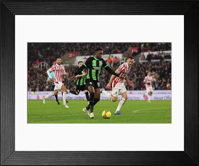 Framed Print : Intense FA Cup Showdown: Stoke City vs Brighton and Hove Albion (06.01.2024) Framed Print : Intense FA Cup Showdown: Stoke City vs Brighton and Hove Albion (06.01.2024)
