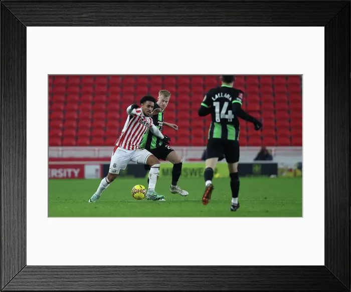Framed Print : Intense FA Cup Showdown: Stoke City vs. Brighton & Hove Albion (06.01.2024)