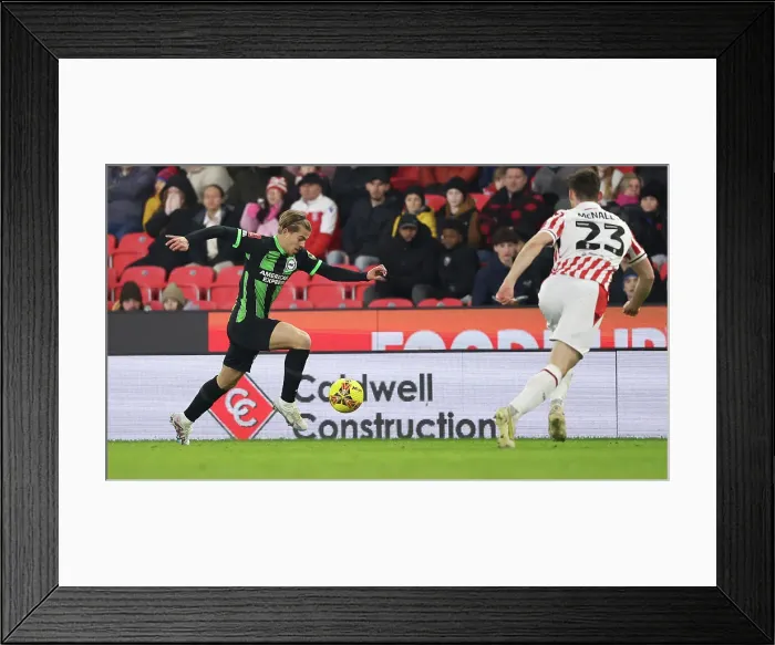 Framed Print : Battling FA Cup: Brighton and Hove Albion vs Stoke City at bet365 Stadium (06JAN24) Framed Print : Battling FA Cup: Brighton and Hove Albion vs Stoke City at bet365 Stadium (06JAN24)