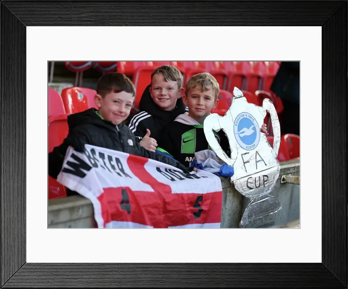 Framed Print : Intense FA Cup Battle: Stoke City vs. Brighton & Hove Albion (06.01.24) Framed Print : Intense FA Cup Battle: Stoke City vs. Brighton & Hove Albion (06.01.24)