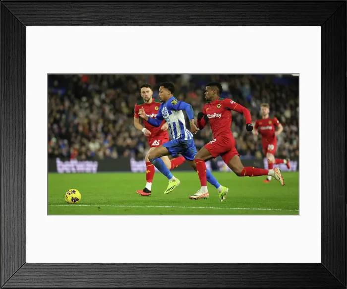 Framed Print : Intense Premier League Showdown: Brighton & Hove Albion vs. Wolverhampton Wanderers (21st January 2024) Framed Print : Intense Premier League Showdown: Brighton & Hove Albion vs. Wolverhampton Wanderers (21st January 2024)