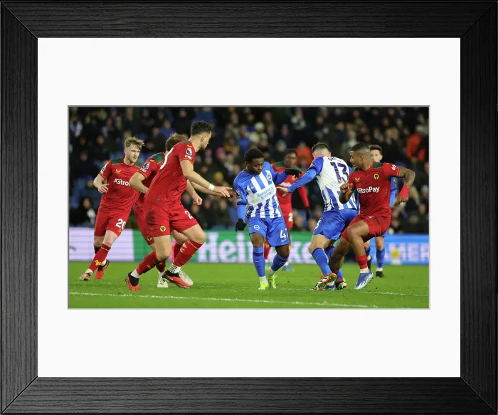 Framed Print : Intense Premier League Showdown: Brighton & Hove Albion vs. Wolverhampton Wanderers (January 21, 2024) Framed Print : Intense Premier League Showdown: Brighton & Hove Albion vs. Wolverhampton Wanderers (January 21, 2024)