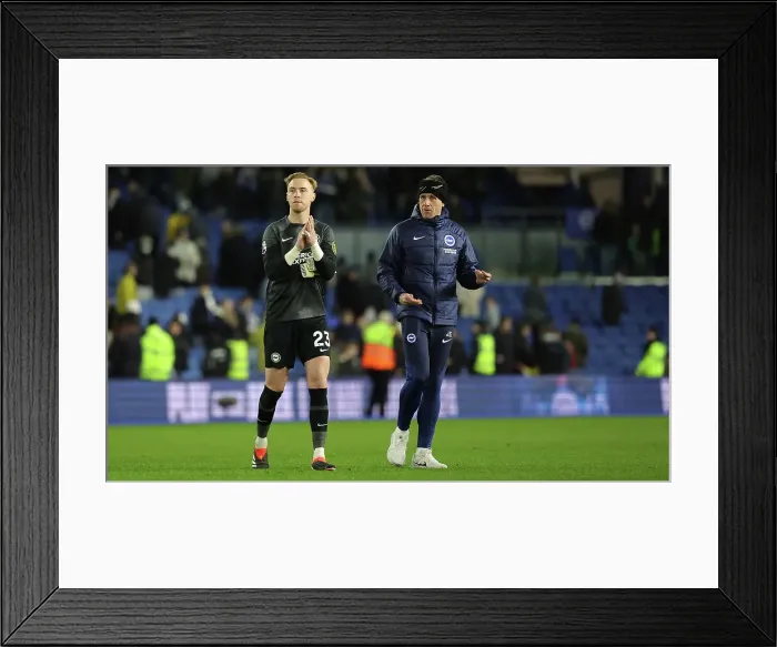 Framed Print : Intense Premier League Showdown: Brighton & Hove Albion vs. Wolverhampton Wanderers (January 21, 2024)