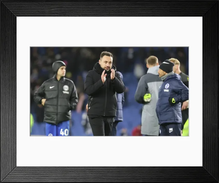 Framed Print : Intense Premier League Showdown: Brighton & Hove Albion vs. Wolverhampton Wanderers (January 21, 2024)