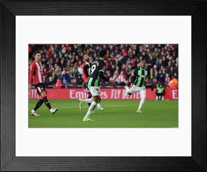 Framed Print : Brighton and Hove Albion vs Sheffield United: FA Cup 4th Round Battle at Bramall Lane (27Jan24) Framed Print : Brighton and Hove Albion vs Sheffield United: FA Cup 4th Round Battle at Bramall Lane (27Jan24)