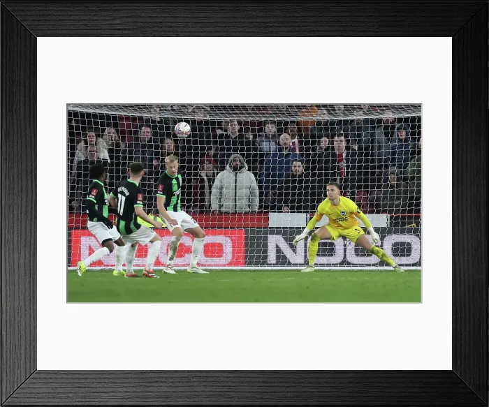 Framed Print : Brighton and Hove Albion vs. Sheffield United: FA Cup 4th Round Battle at Bramall Lane (27th January 2024)