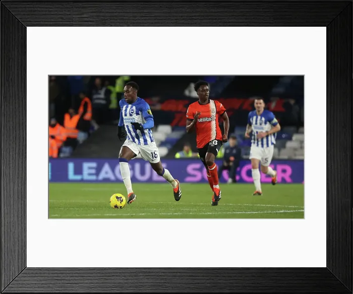 Framed Print : Luton Town v Brighton and Hove Albion Premier League 30JAN24