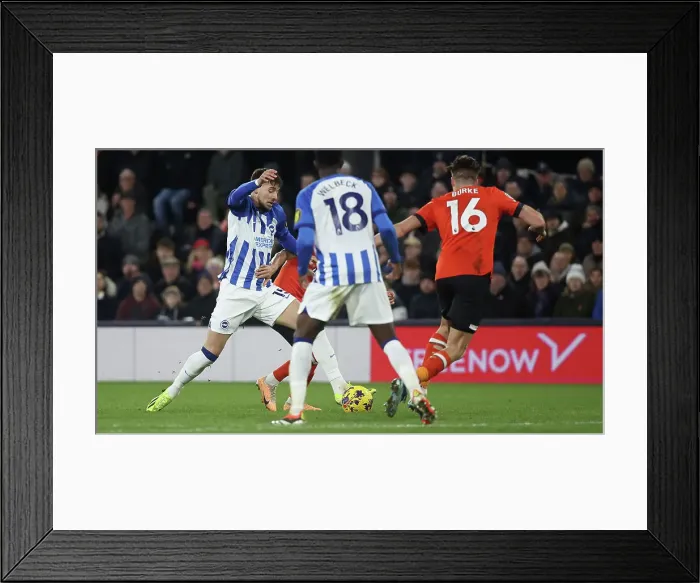 Framed Print : Luton Town v Brighton and Hove Albion Premier League 30JAN24
